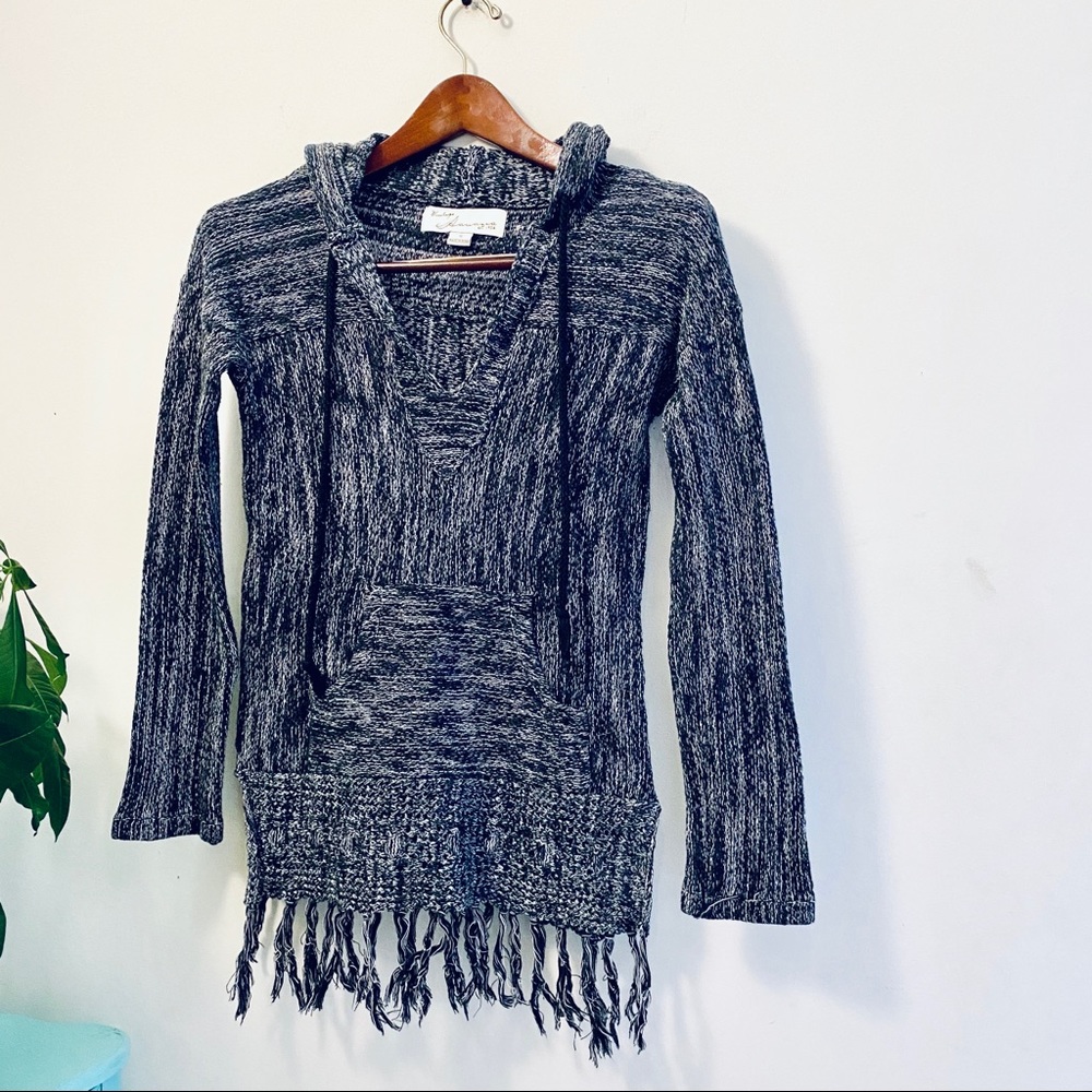 Vintage Havana Fringe Hoodie sweater size small